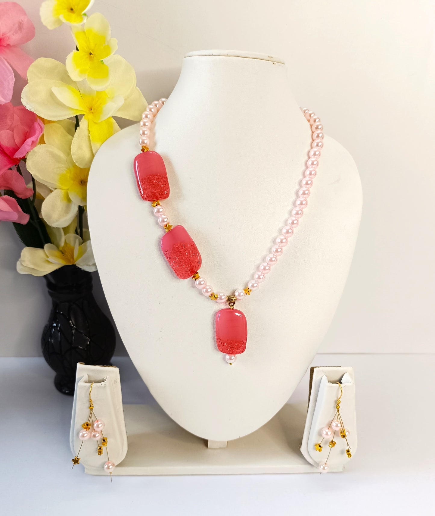 Pink Star Delight Necklace Set