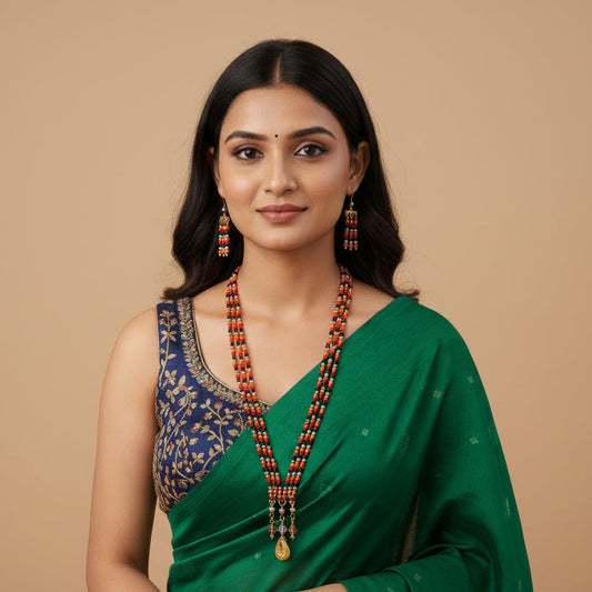 Multi-color Shell Art Necklace Set