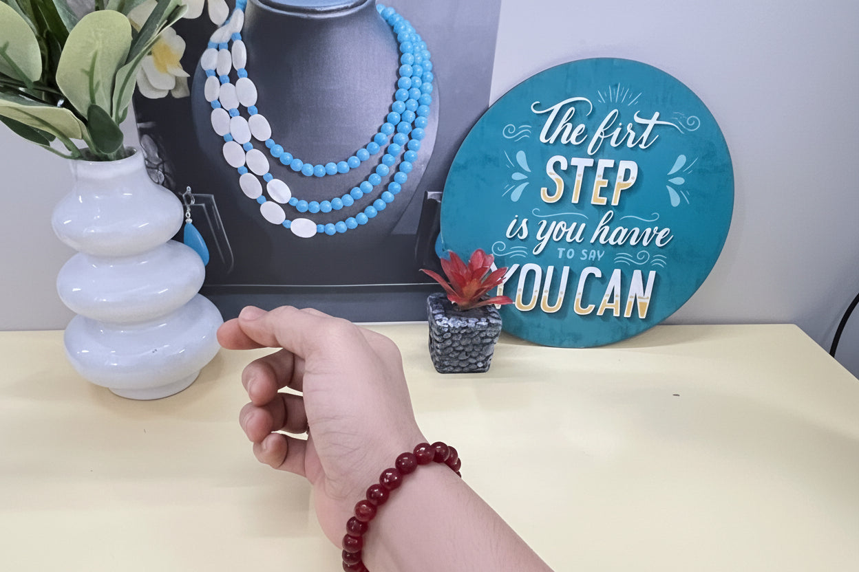 Confident Spark Red Carnelian Bracelet