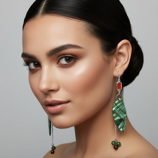Vanika Leaf Drop Earrings