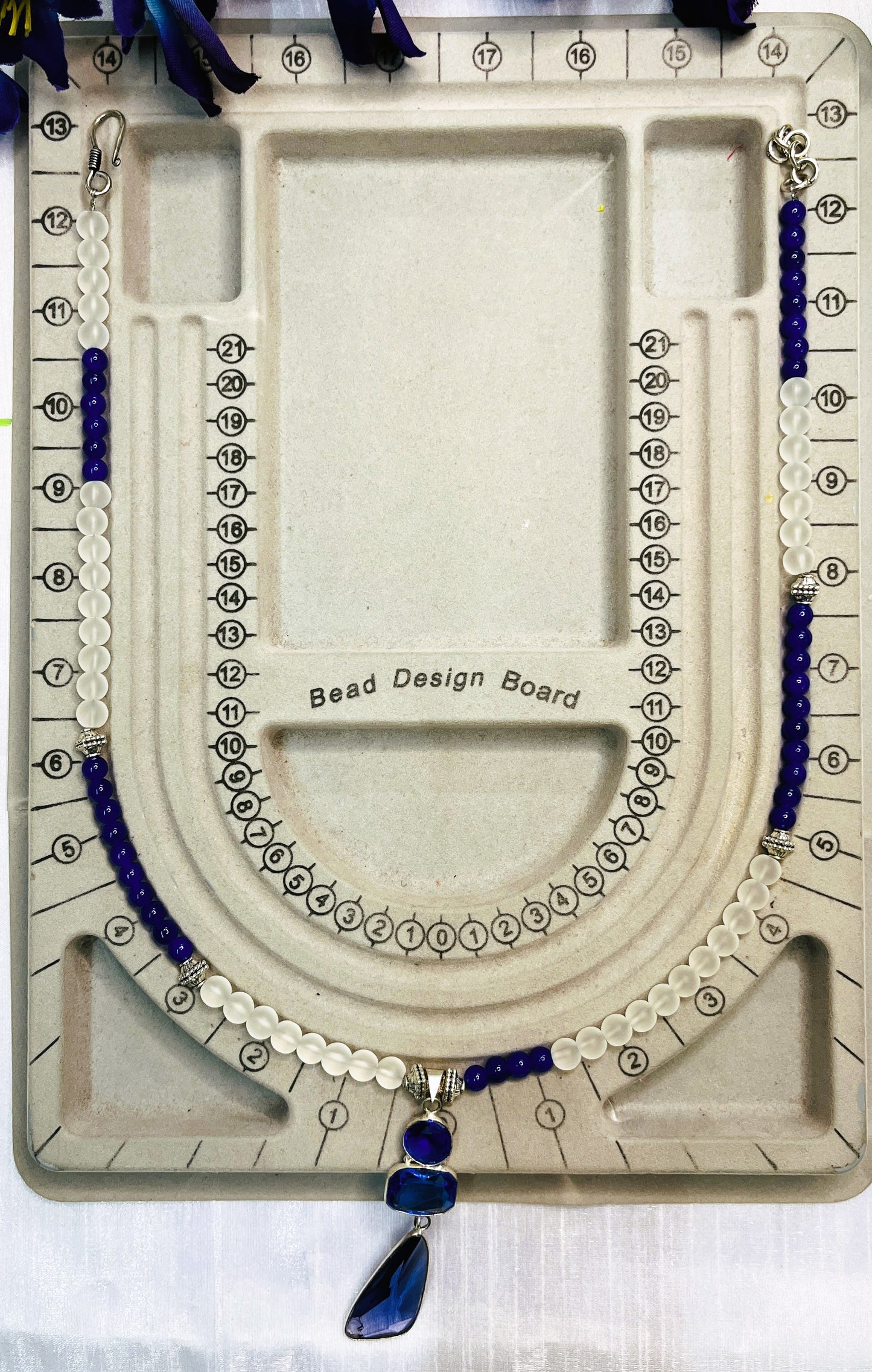 Synthetic Crystal Pendant Necklace Set