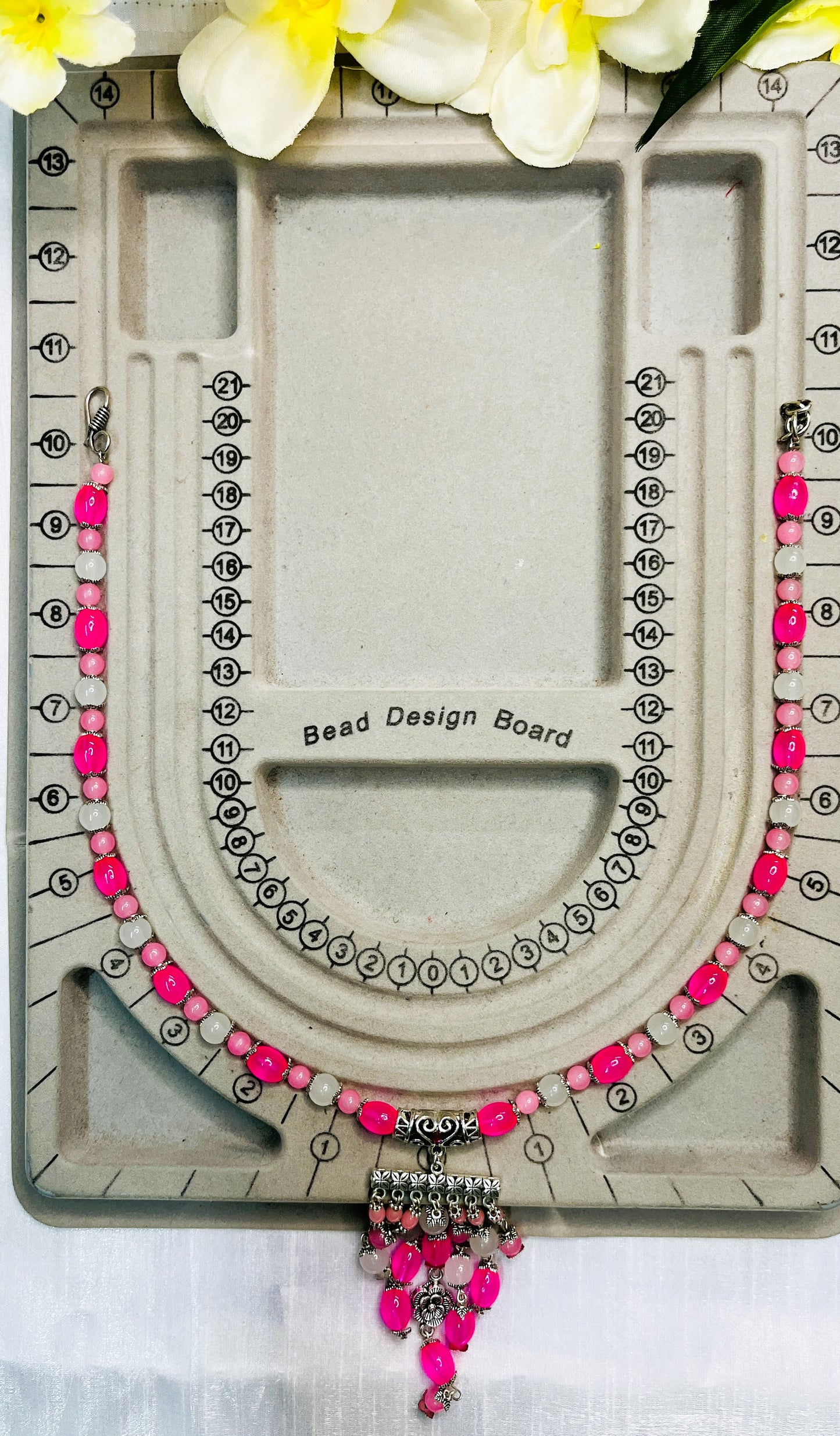 Pastel Pink Pendant Necklace Set