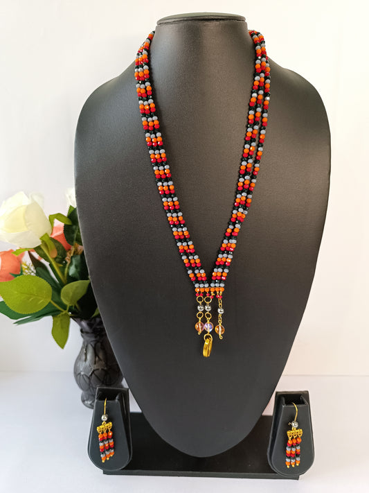 Multi-color Shell Art Necklace Set