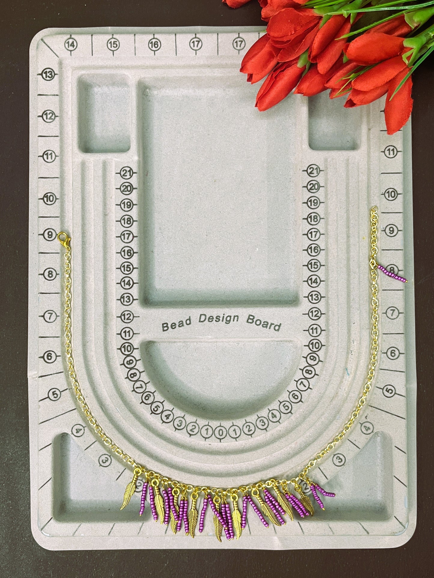 Gold Bone Leaf Necklace Set