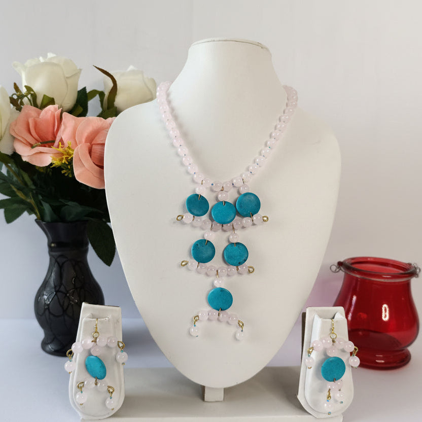 Turquoise Blossom Necklace Set