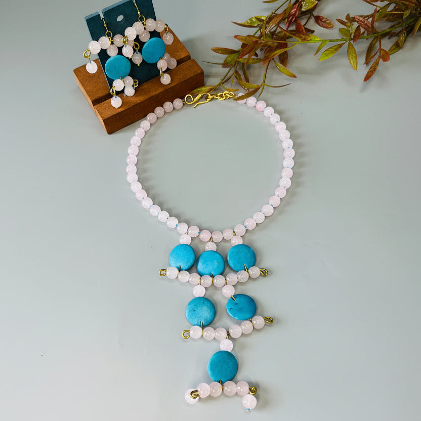 Turquoise Blossom Necklace Set