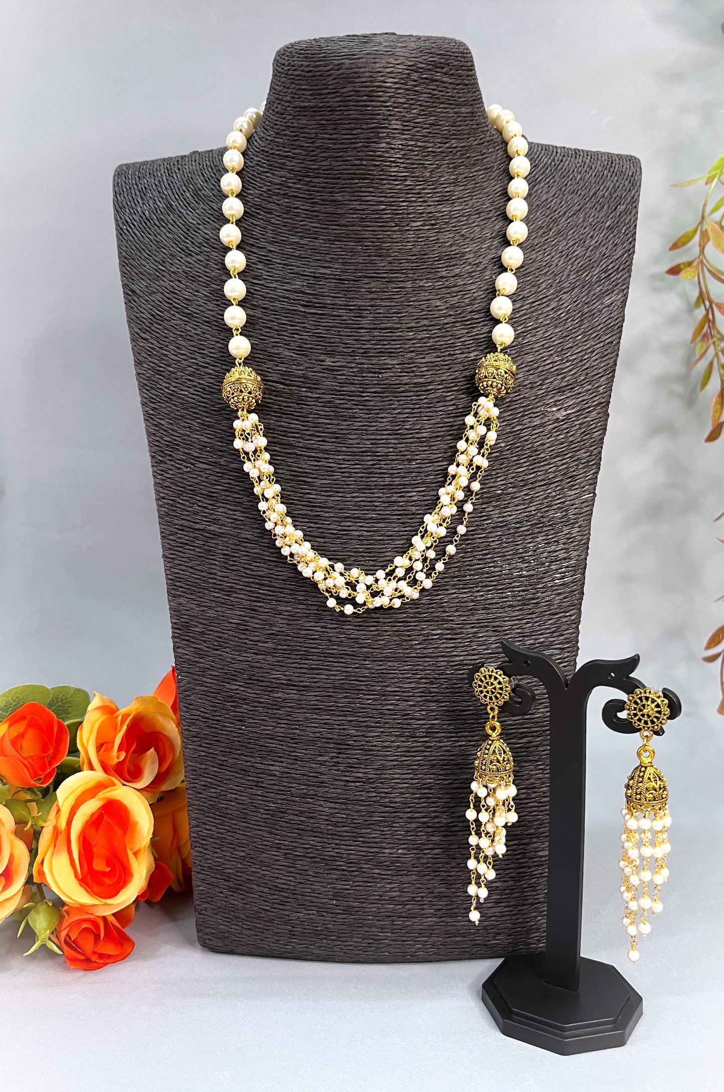 Pearl Ganthanmala Necklace Set
