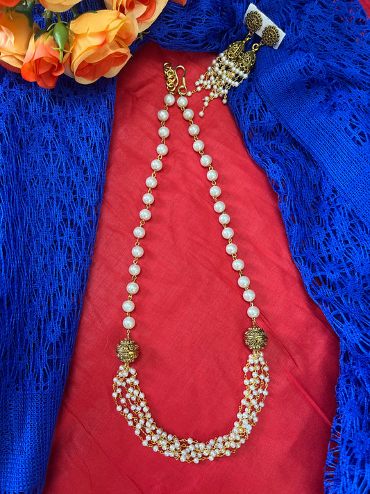 Pearl Ganthanmala Necklace Set