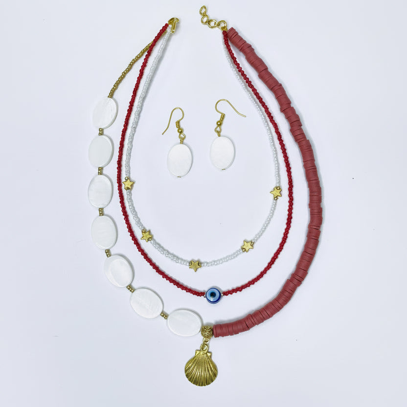 Parry Red Fusion Necklace Set