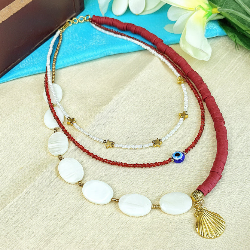 Parry Red Fusion Necklace Set