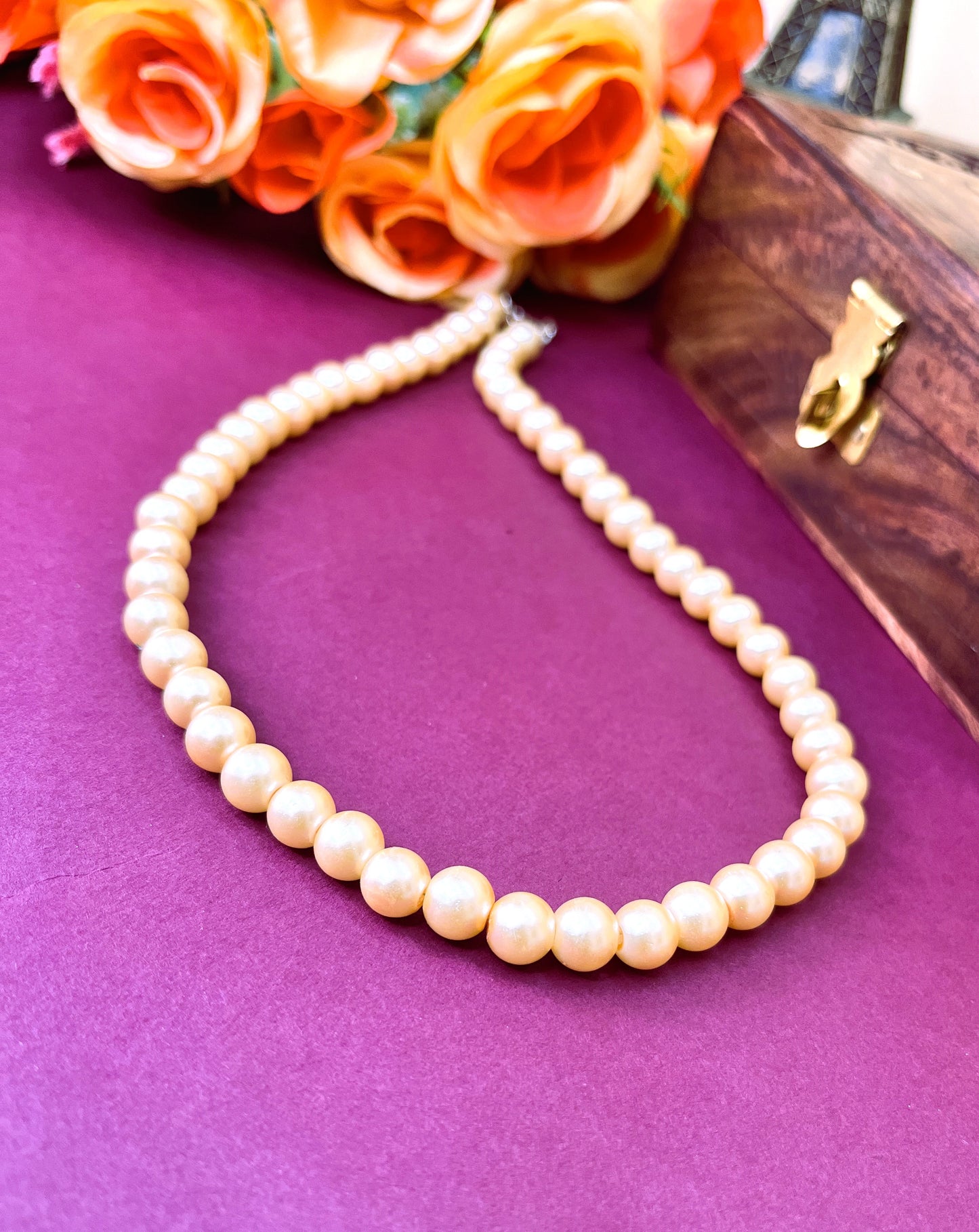 Elegant Single-Line Pearl Mala
