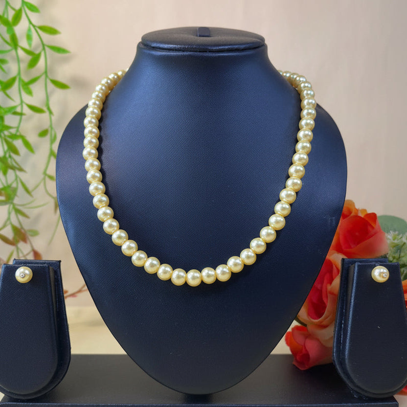 Elegant Single-Line Pearl Mala