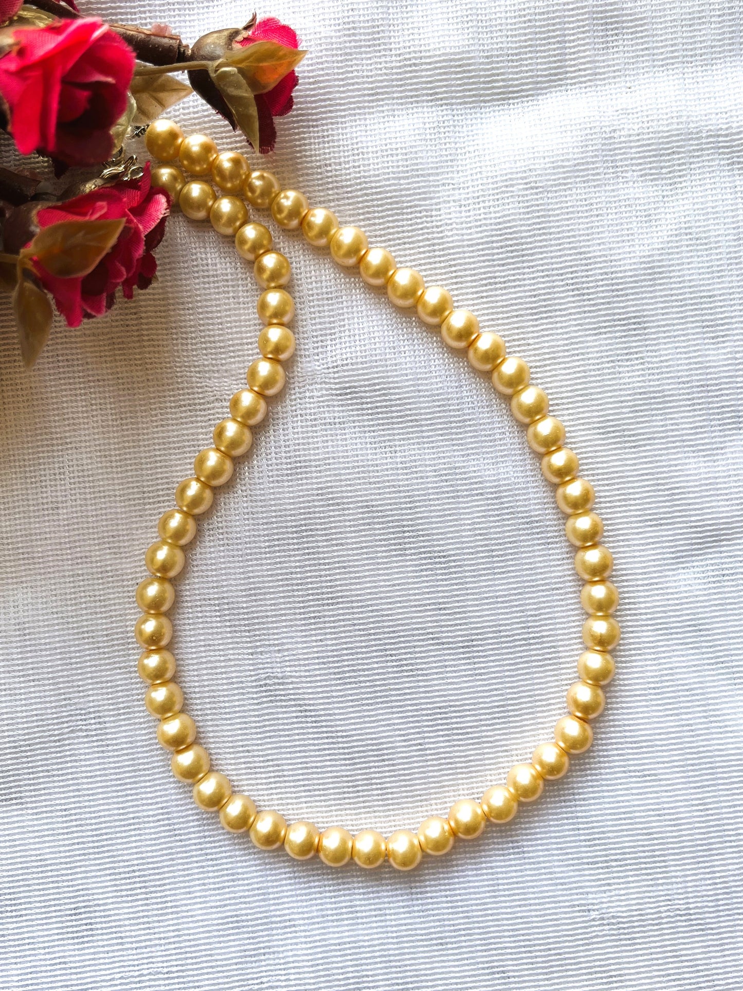 Elegant Single-Line Pearl Mala