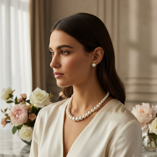 Graduated Pearl Classic Necklace Set