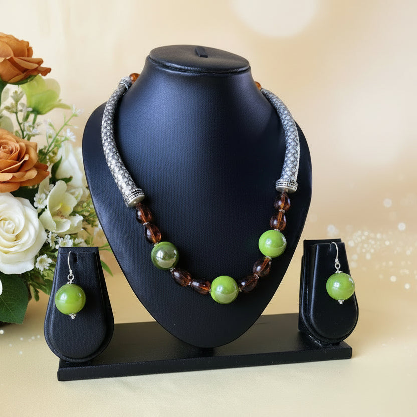 Vibrant Shaded Fusion Necklace Set