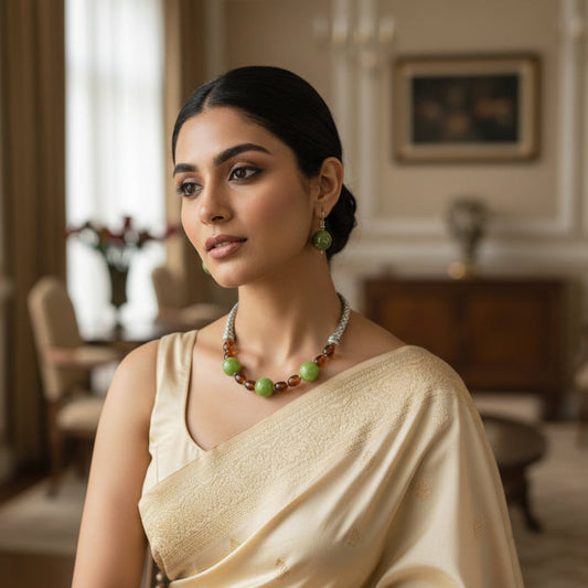 Vibrant Shaded Fusion Necklace Set