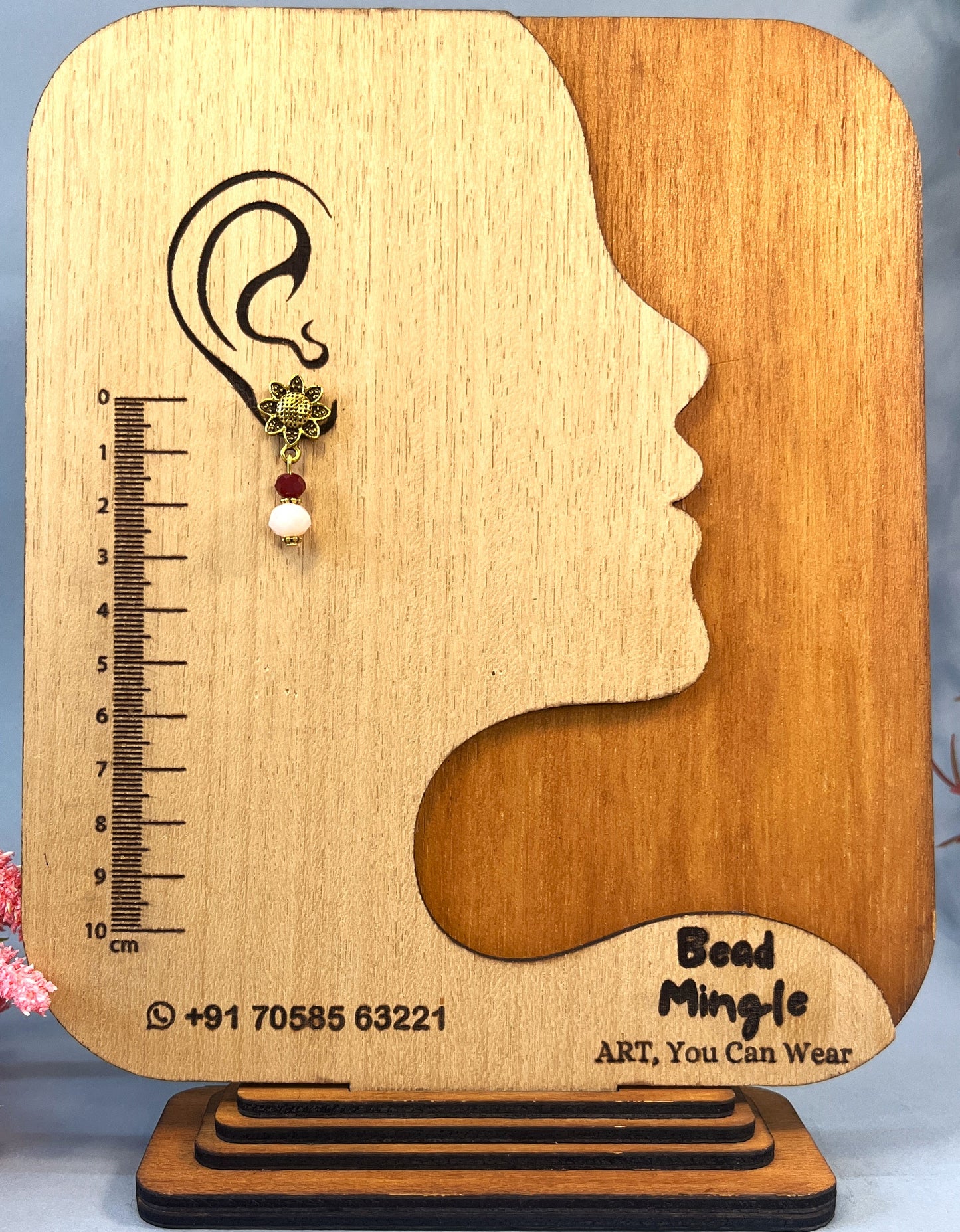 Peach Multi-Crystal Necklace Set