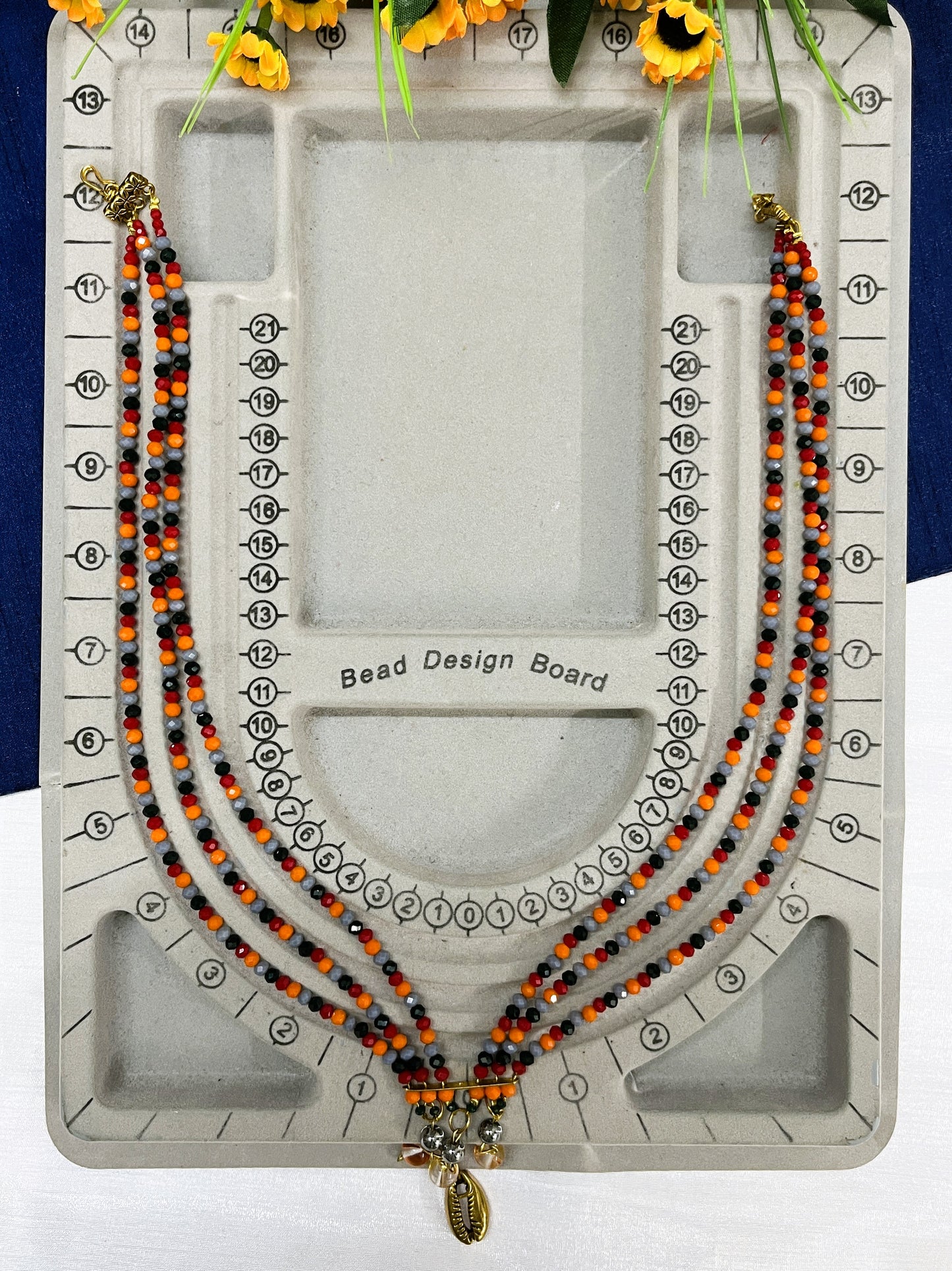 Multi-color Shell Art Necklace Set