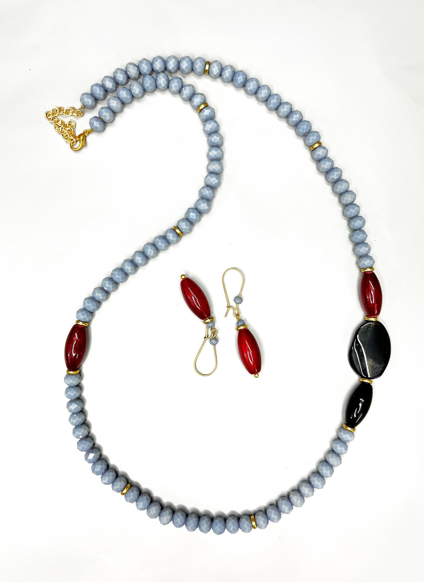 Sophisticated Gray Necklace Set