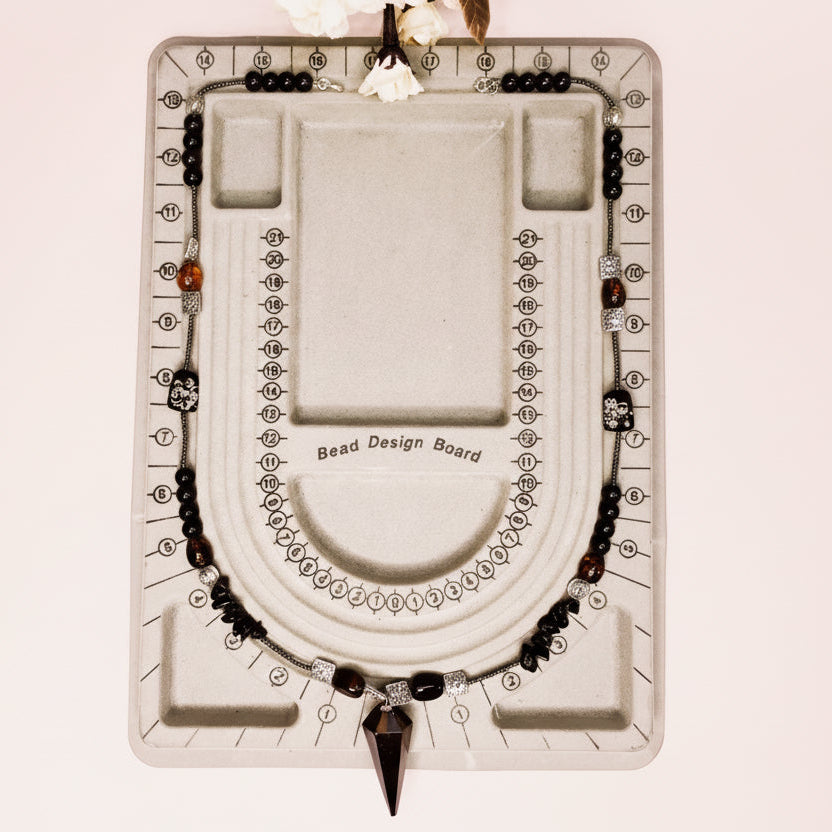 Brown Tiger’s eye Cone Pendant Necklace Set