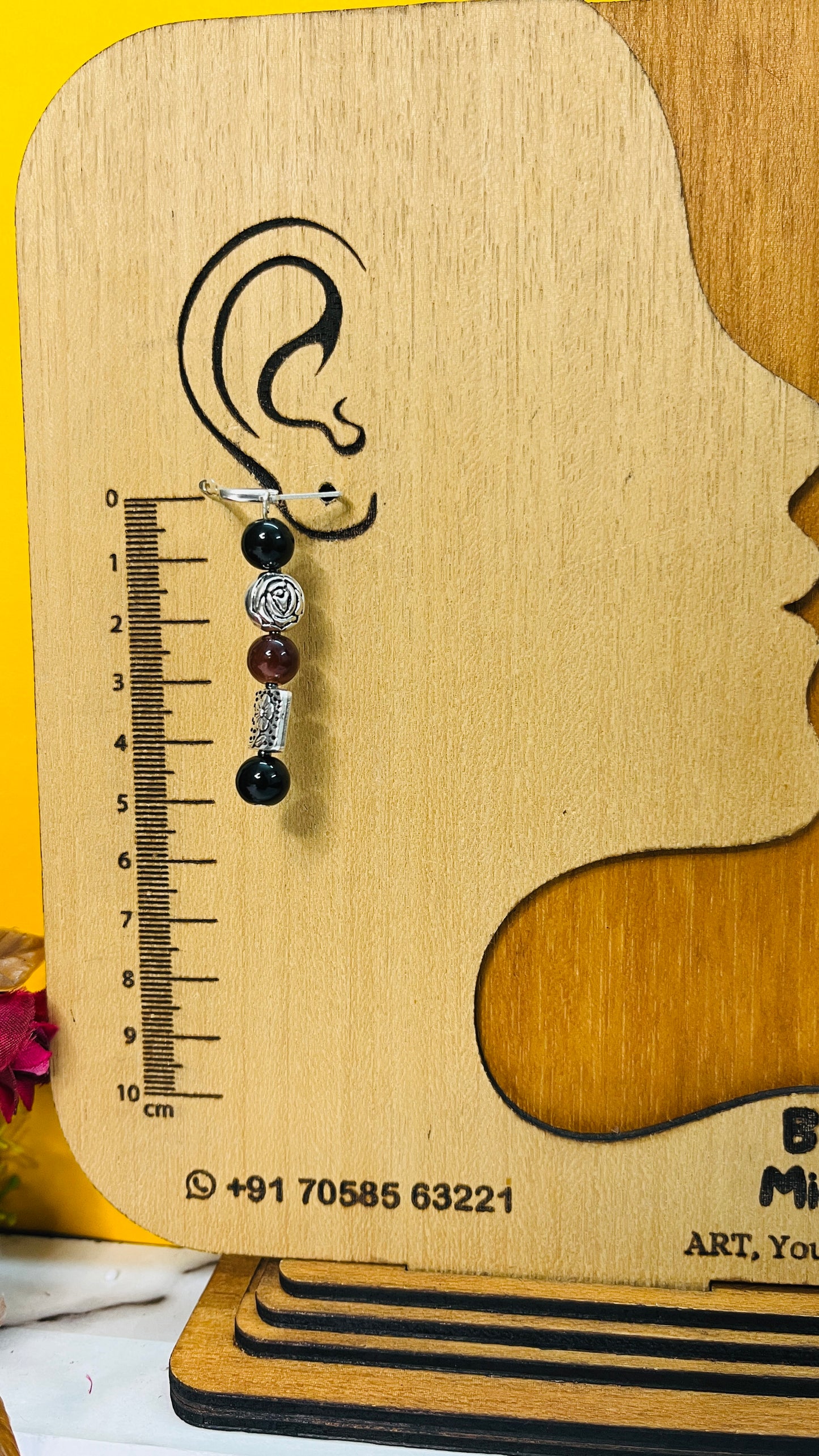 Brown Tiger’s eye Cone Pendant Necklace Set