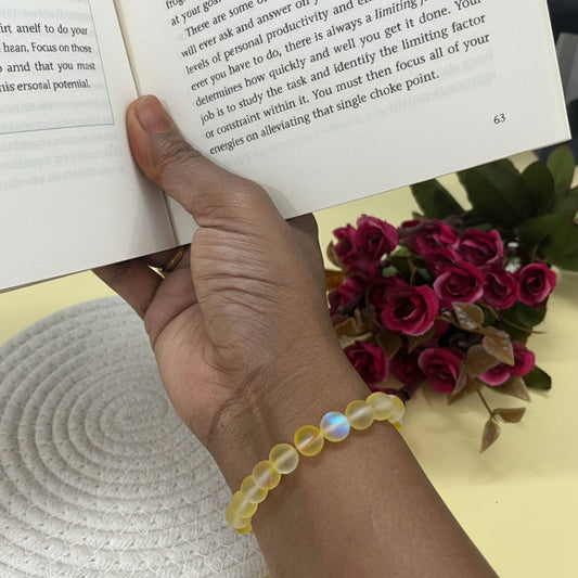 Joyful Yellow Aura Quartz Bracelet
