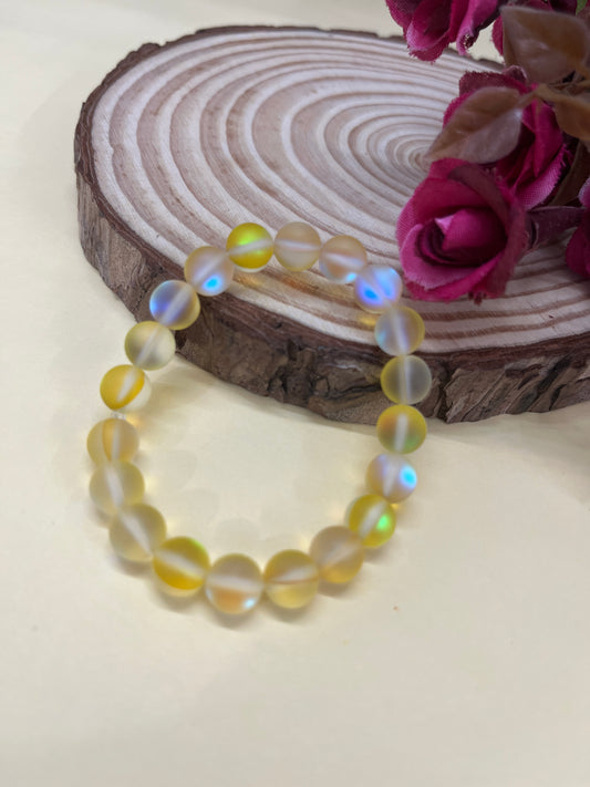 Joyful Yellow Aura Quartz Bracelet