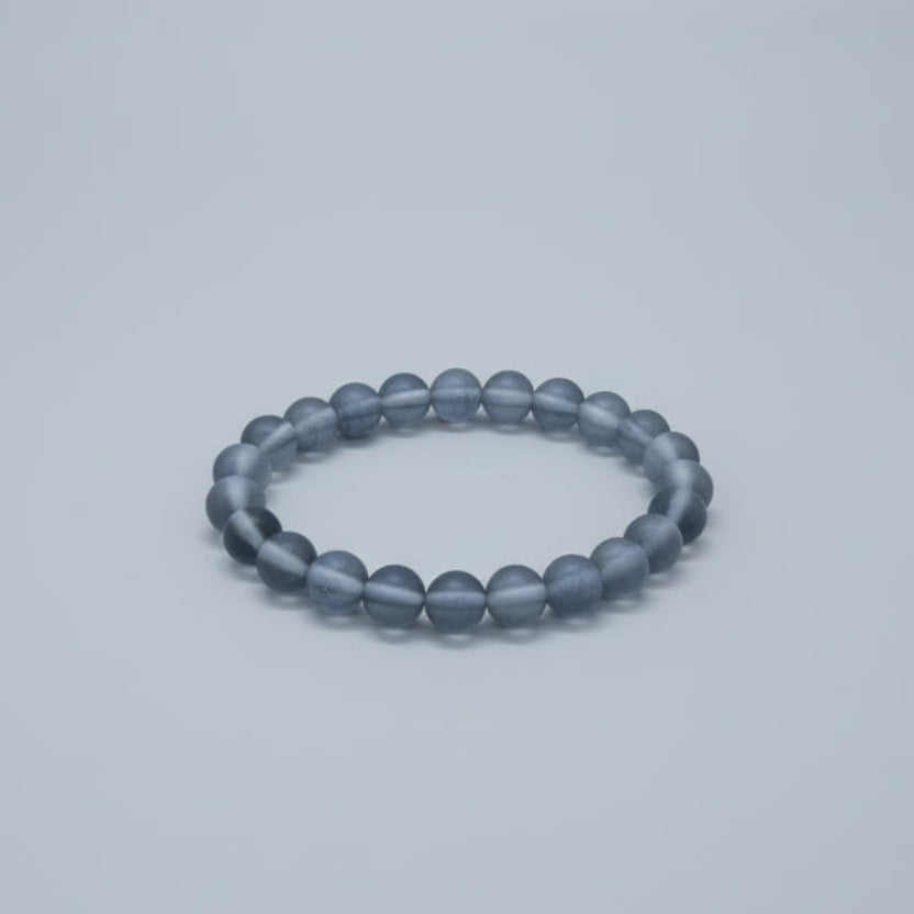 Black Frosted Glass Bracelet