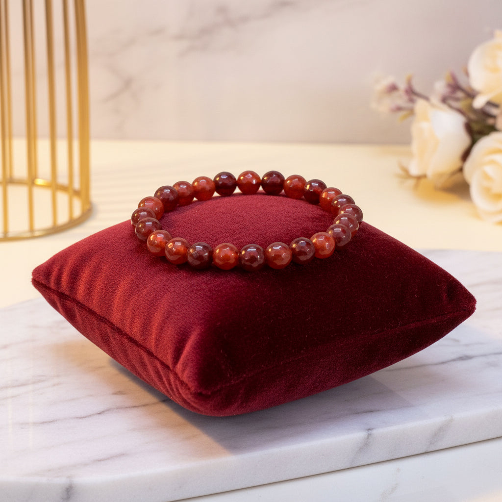 Confident Spark Red Carnelian Bracelet