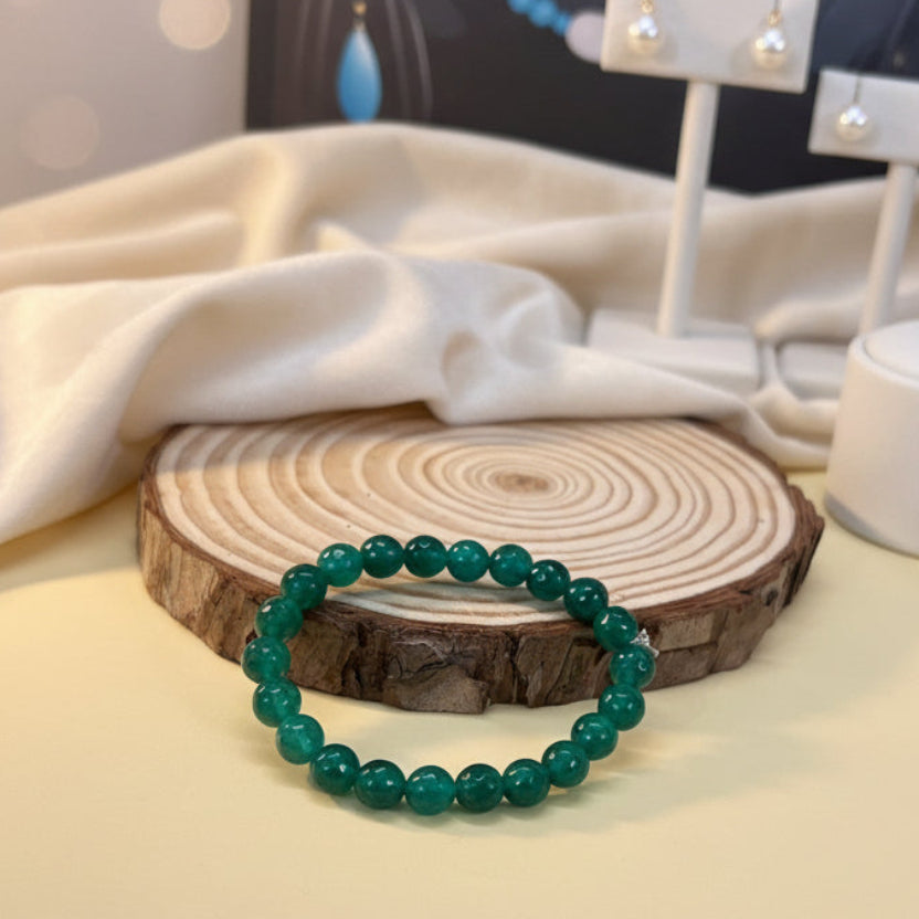 Steady Harmony Green Agate Bracelet