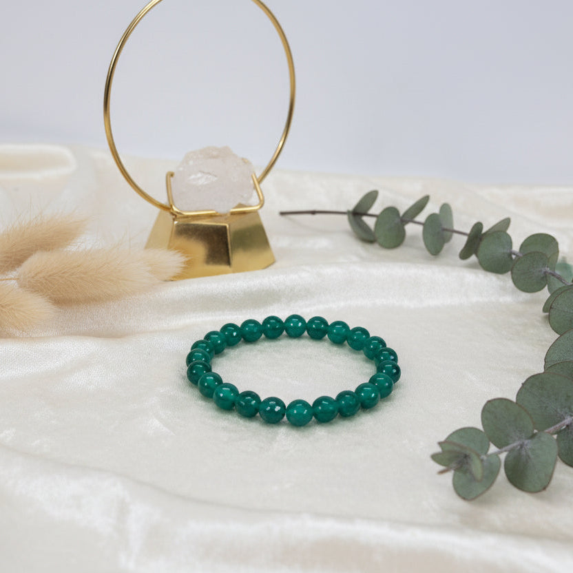 Steady Harmony Green Agate Bracelet