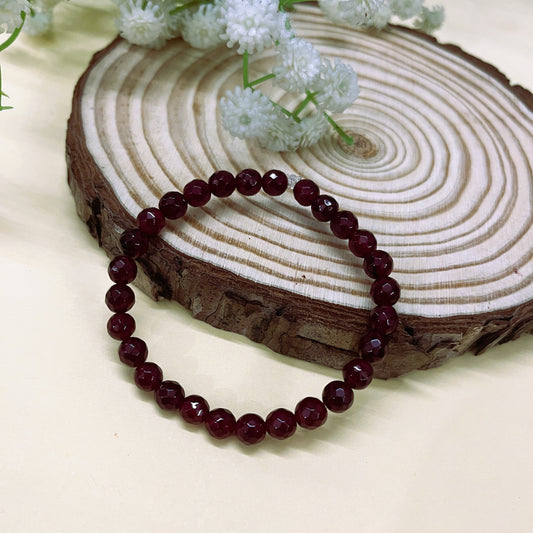 Emotional Strength Ruby Agate Bracelet