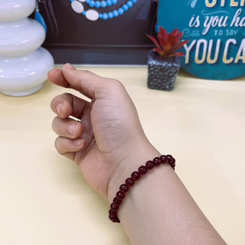 Emotional Strength Ruby Agate Bracelet