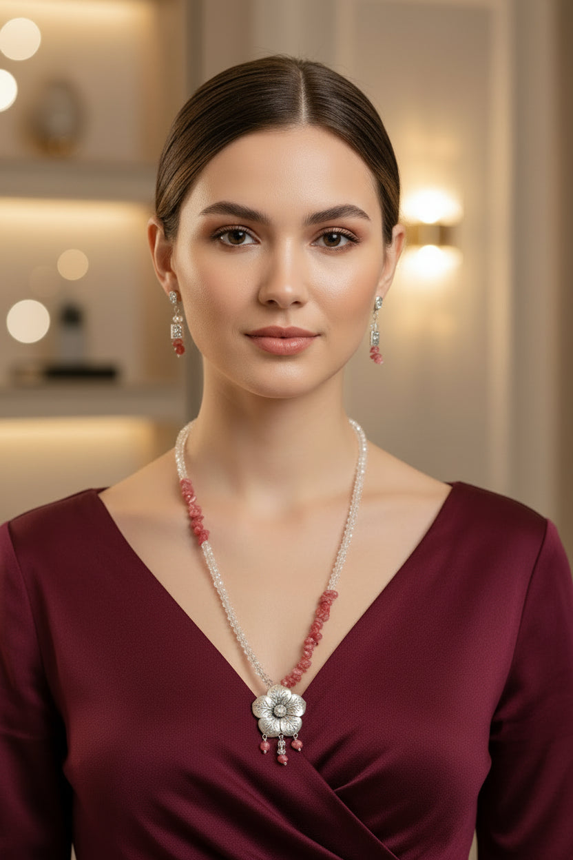 Red Chip Harmony Necklace Set