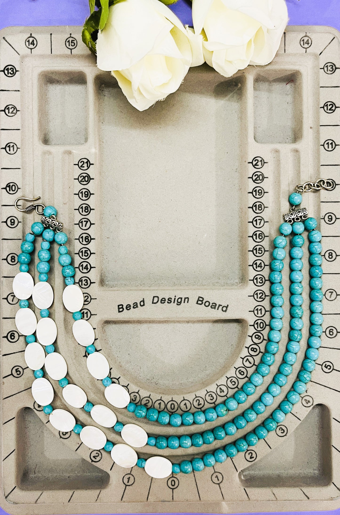 Aqua Pearl Fusion Necklace Set