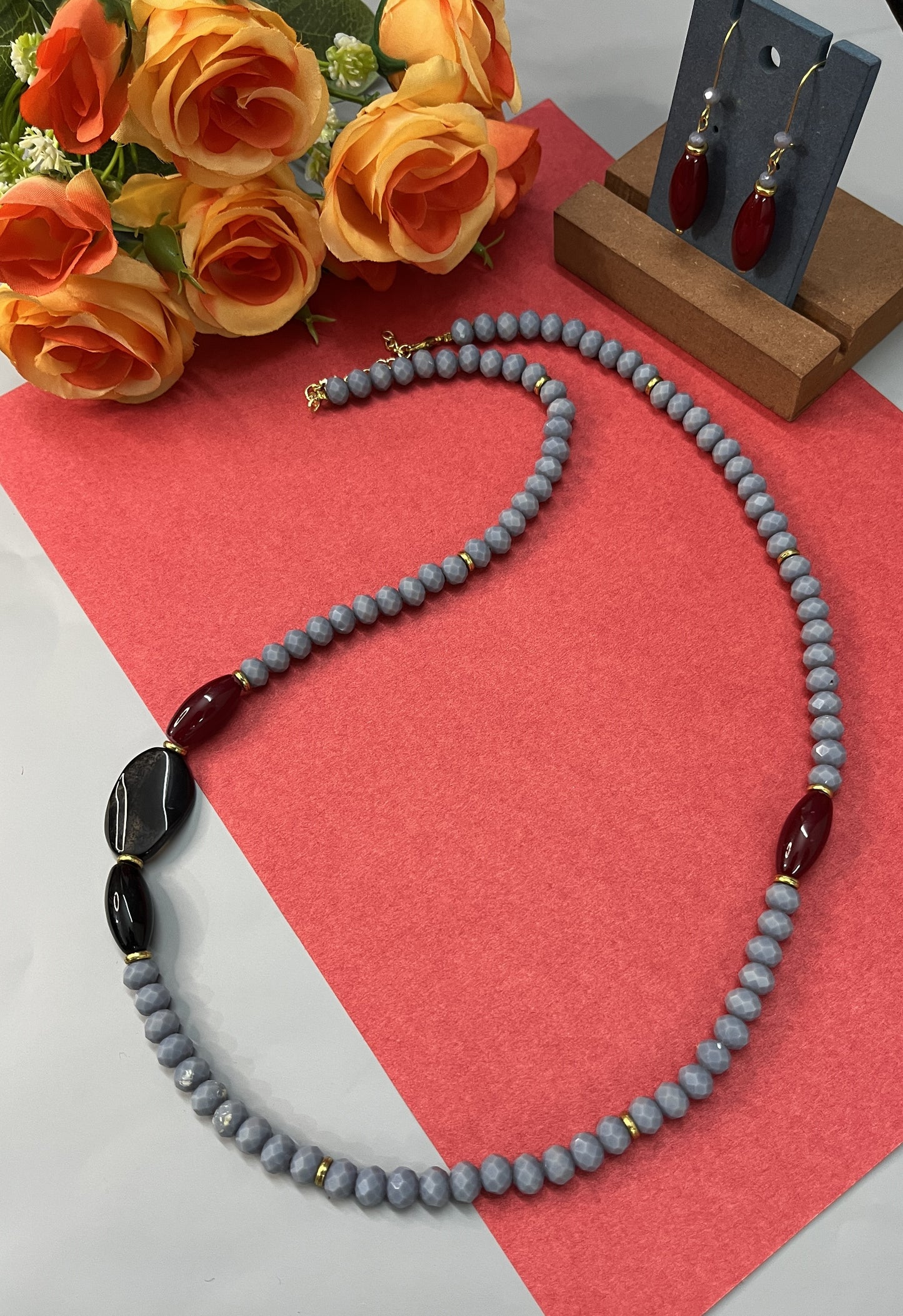 Sophisticated Gray Necklace Set