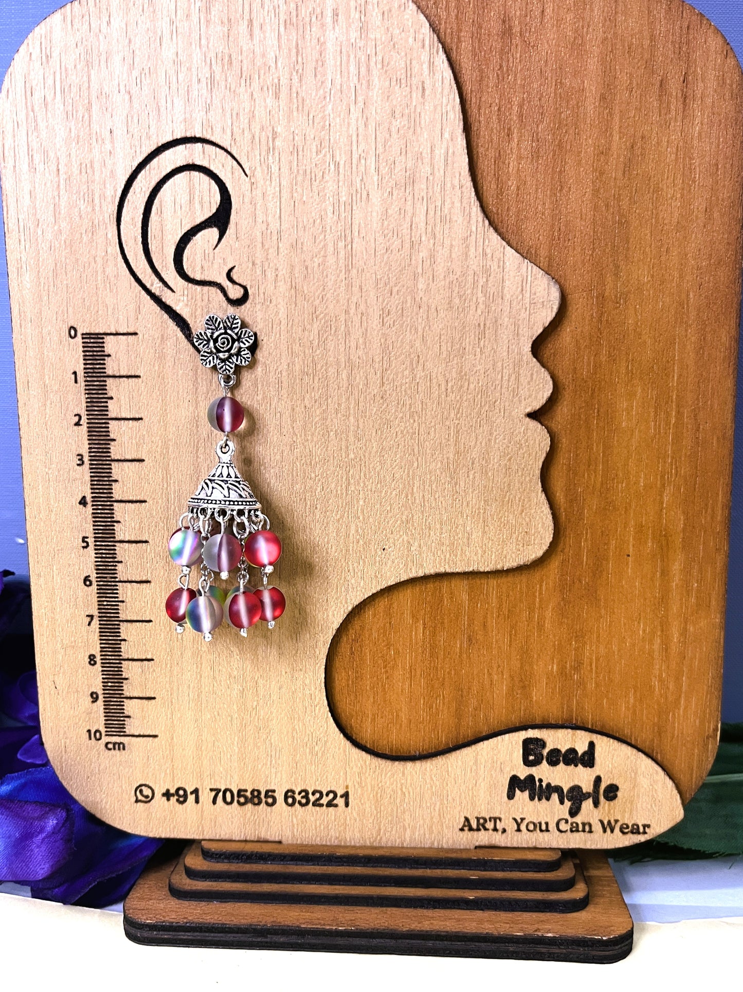 Mermaid Wine-Red Necklace Set