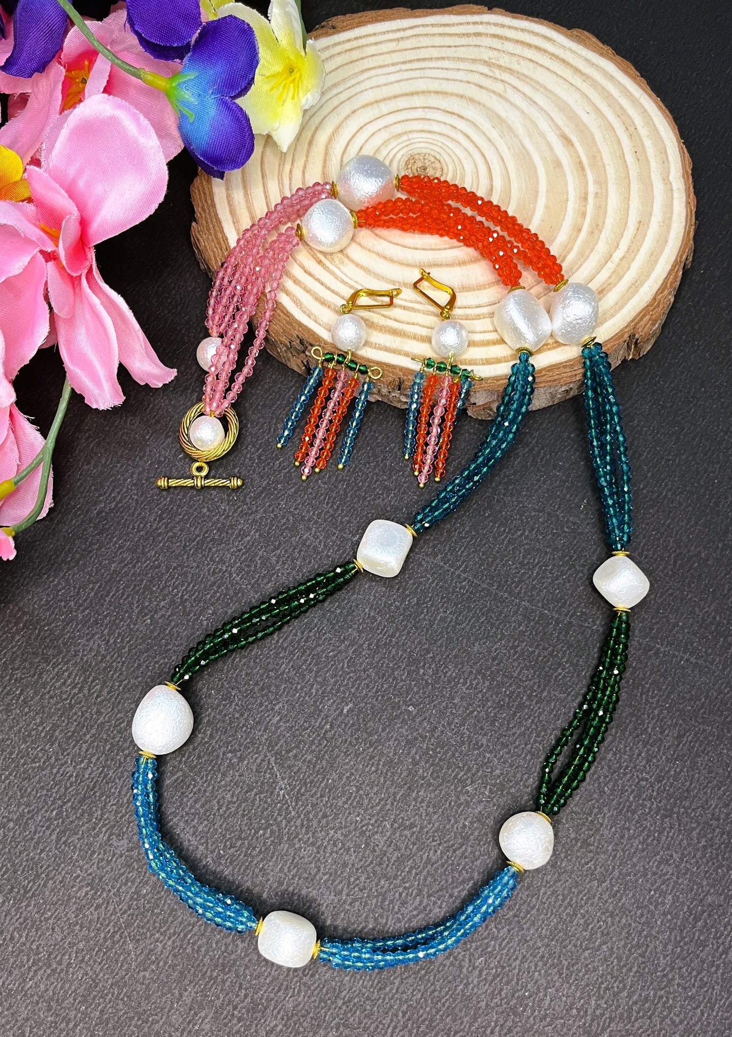 Reversible Hydro Lariat Necklace Set