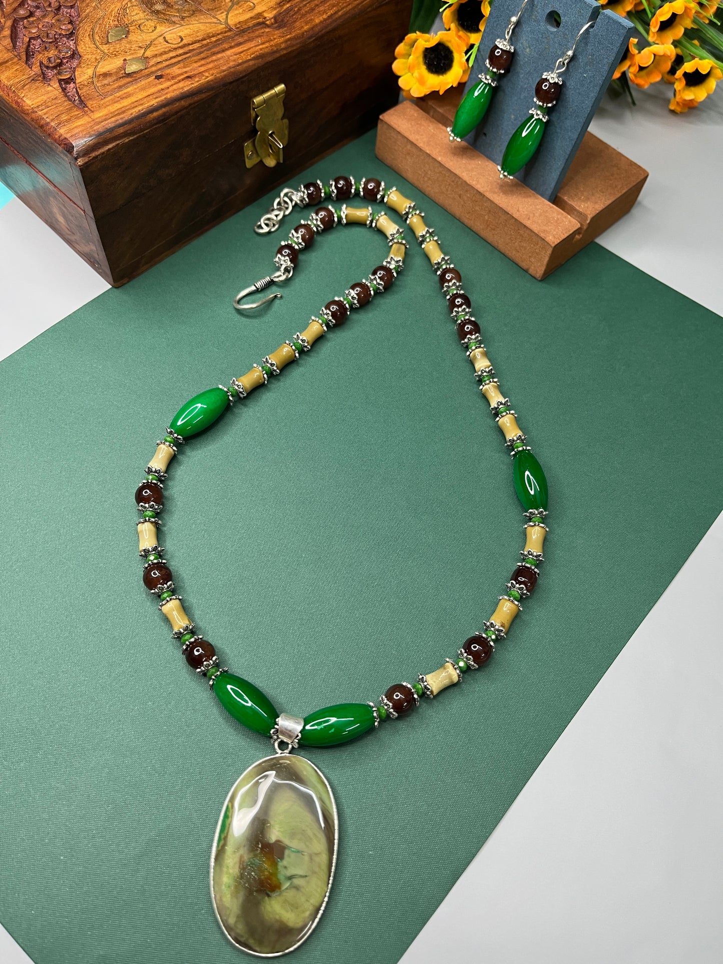 Green Jasper Harmony Necklace Set