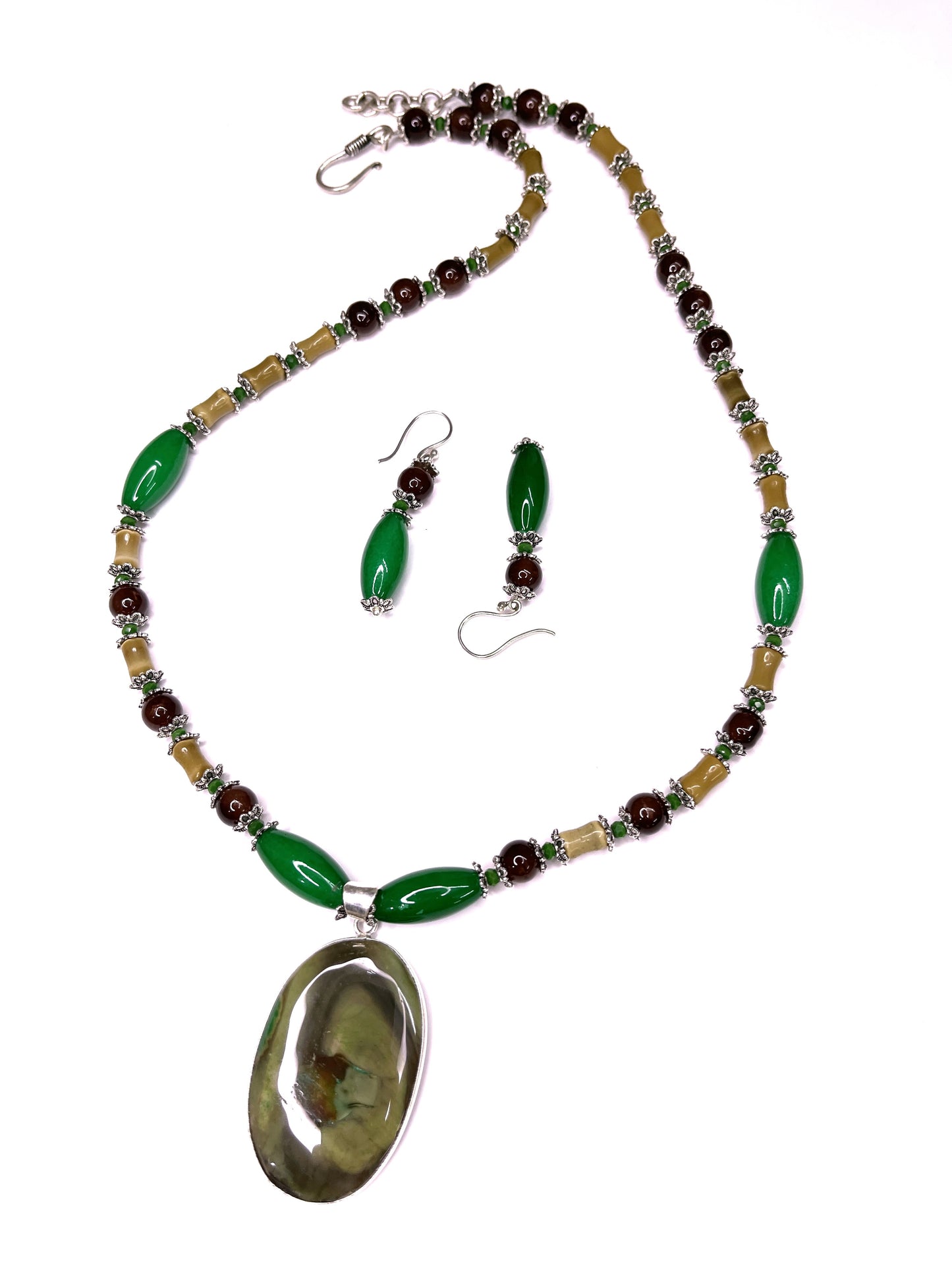 Green Jasper Harmony Necklace Set