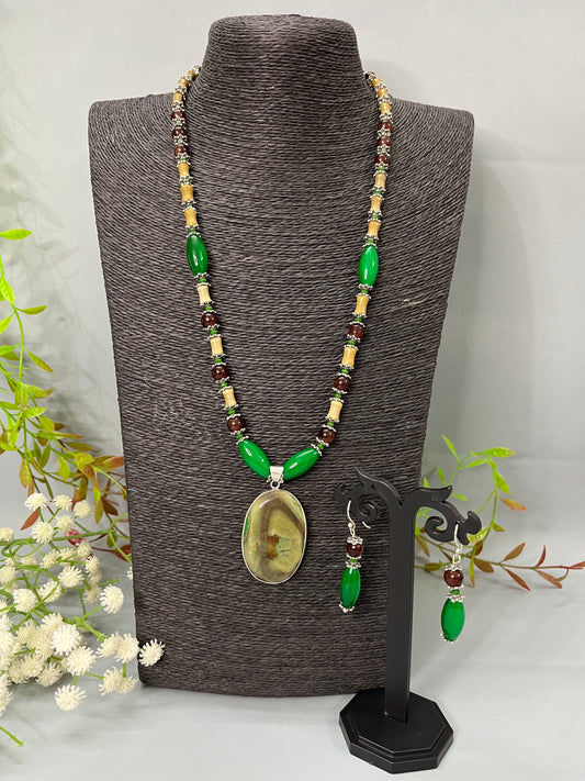 Green Jasper Harmony Necklace Set