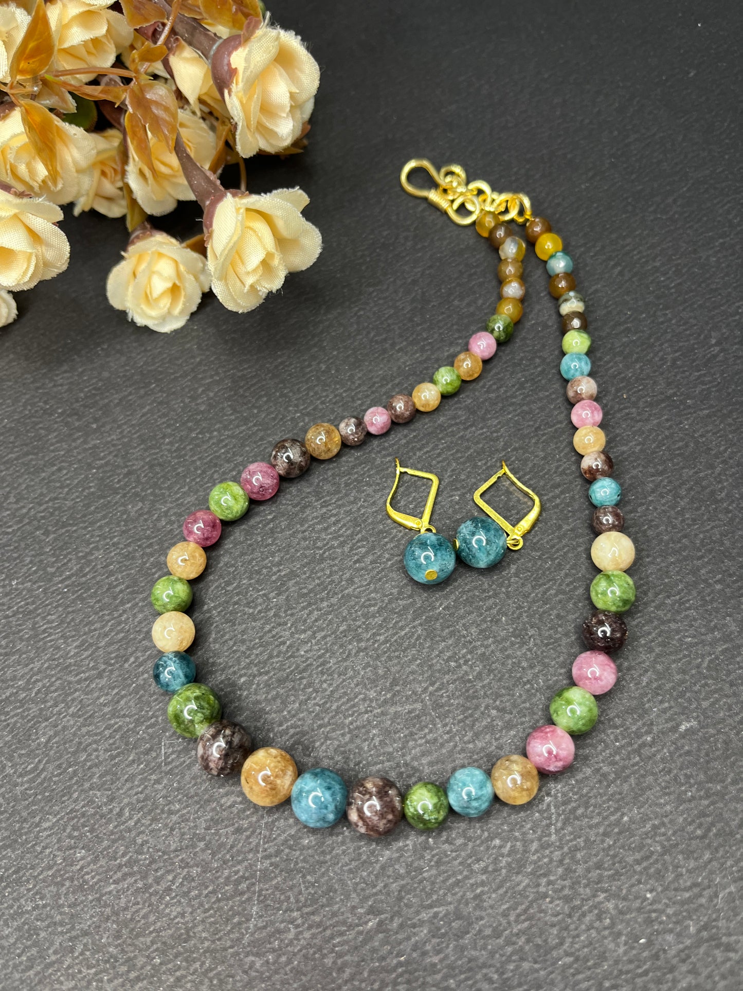 Tourmaline Gemstone Necklace Set