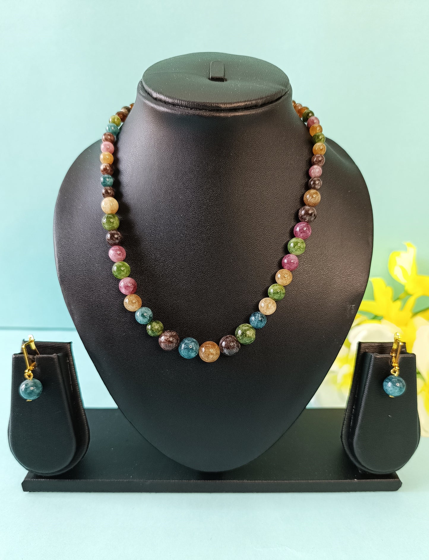 Tourmaline Gemstone Necklace Set