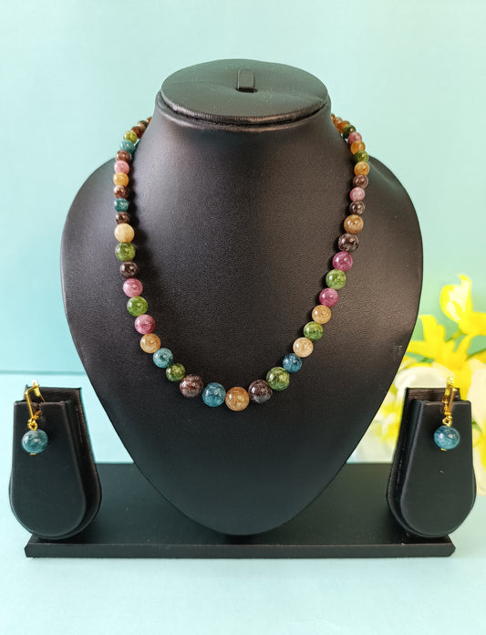 Tourmaline Gemstone Necklace Set