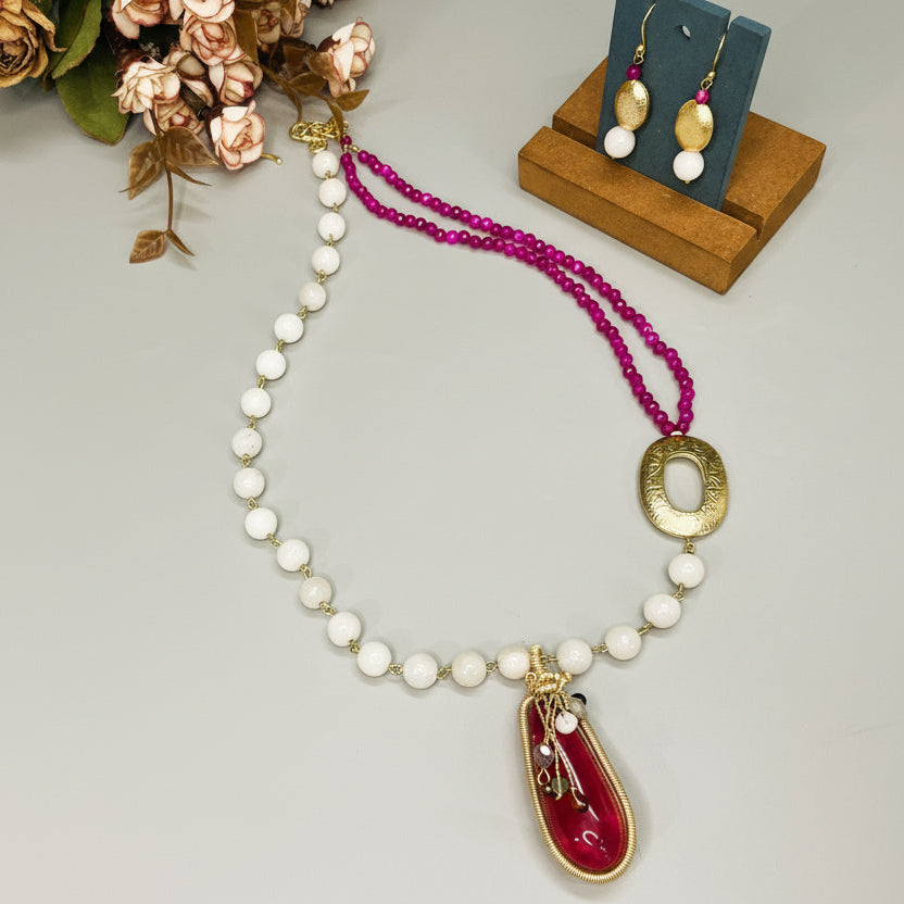 Radiant Harmony Onyx Necklace-Set