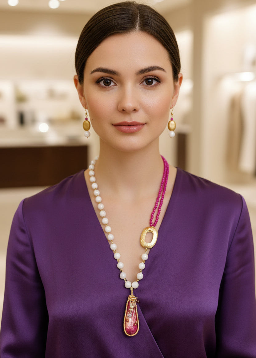 Radiant Harmony Onyx Necklace-Set