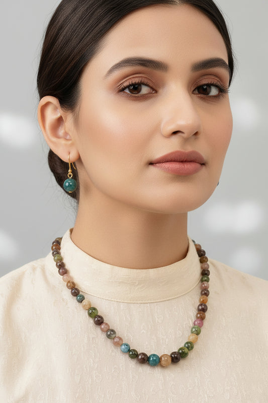 Tourmaline Gemstone Necklace Set