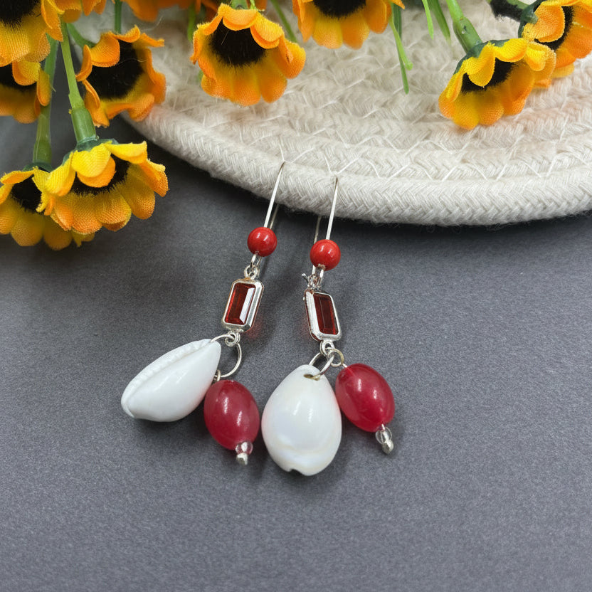 Rangriti Cowrie Drop Earrings