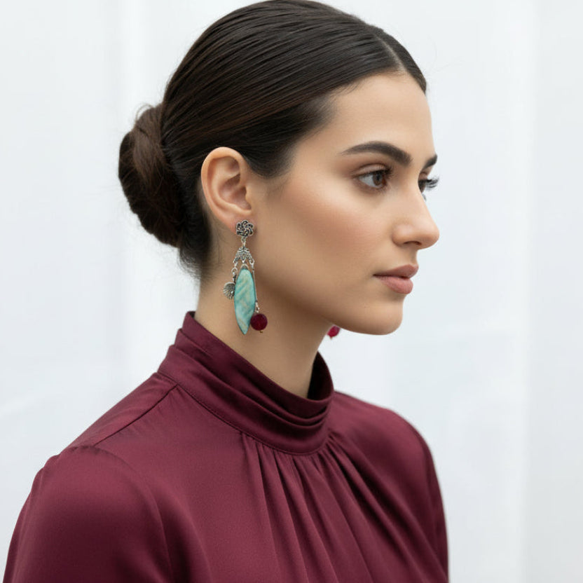 Neel Asymmetrical Drop Earrings
