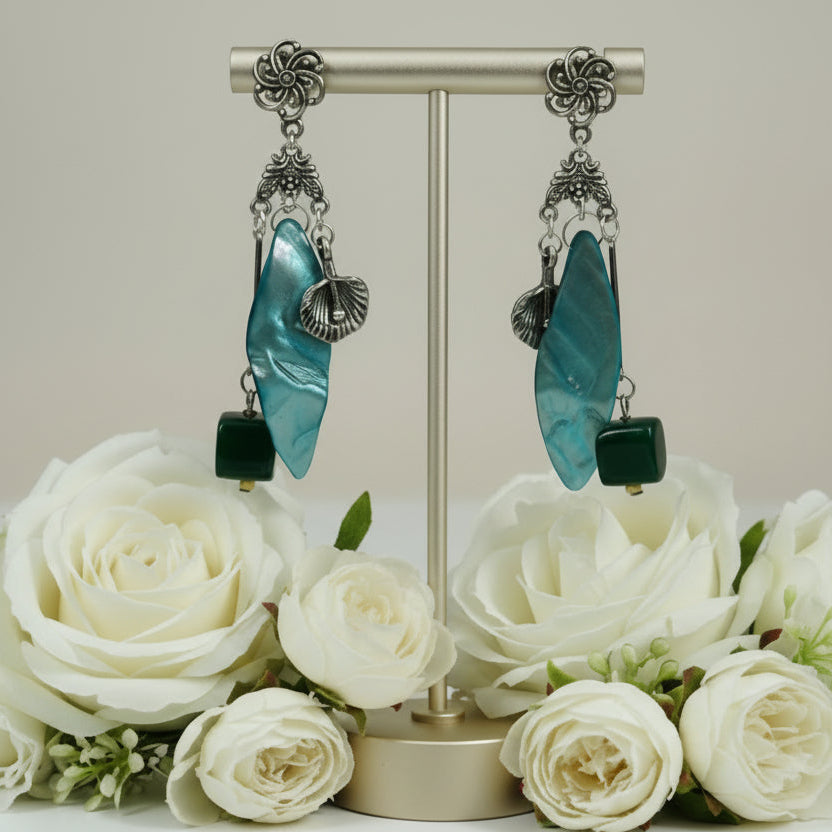 Neel Asymmetrical Drop Earrings